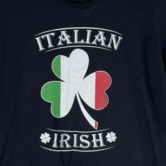 Port & Company Tshirt Italian Irish Womens XL Black Short Sleeves - Picture 5 of 8